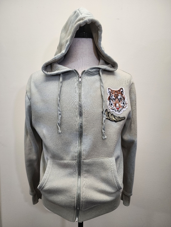 Better Together Other - Upcycled Marble Wash Zip Hoodie Tiger Patch Hand Dyed Streetwear Size Small